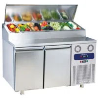 Saladette réfrigérée avec 2 portes gn 1/1 et 7 bacs gn 1/3 hauteur 150 mm positive - virtus - ccz0035/f - Virtus group - CCZ0035/F