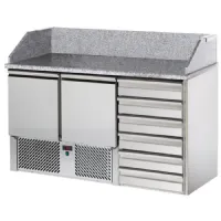 Meuble à pizzas avec dessus en inox et 2 portes gn 1/1 et 6 tiroirs neutres 600x400 mm positif - virtus - ccz0072 - Virtus group - CCZ0072 Meuble à pizzas avec dessus en inox et 2 portes gn 1/1 et 6 tiroirs neutres 600x400 mm positif - virtus - ccz0072 - Virtus group - CCZ0072