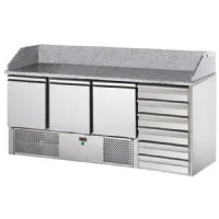Meuble à Pizzas avec 3 portes GN 1/1 et 6 tiroirs neutres 600x400 mm - Virtus - CCZ0073 - VIRTUS GROUP - CCZ0073 Meuble à Pizzas avec 3 portes GN 1/1 et 6 tiroirs neutres 600x400 mm - Virtus - CCZ0073 - VIRTUS GROUP - CCZ0073