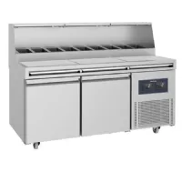 Saladette réfrigérée positive 2 portes pleines 46x66 cm, plan grilles, 9x gn 1/3 h=150 mm - wifi - virtus - ccz0090/fn - Virtus group - CCZ0090/FN