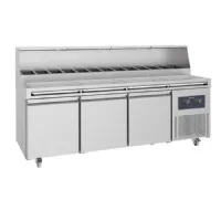 Meuble à pizzas réfrigéré positif 3 portes pleines plan de travail et grilles, 12x gn 1/3 - virtus - ccz0091/fn - Virtus group - CCZ0091/FN Meuble à pizzas réfrigéré positif 3 portes pleines plan de travail et grilles, 12x gn 1/3 - virtus - ccz0091/fn - Virtus group - CCZ0091/FN