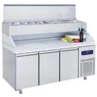 Meuble à pizzas avec 3 portes gn 1/1 et superstructure réfrigérée positif 10x gn 1/3 h=150 mm - virtus - ccz0104 - Virtus group - CCZ0104 Meuble à pizzas avec 3 portes gn 1/1 et superstructure réfrigérée positif 10x gn 1/3 h=150 mm - virtus - ccz0104 - Virtus group - CCZ0104