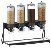 Distributeur de céréale large 4 tubes 4 x 5 litres - Casselin - CDCL4 Distributeur de céréale large 4 tubes 4 x 5 litres - Casselin - CDCL4