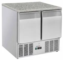 Table desserte réfrigérée 2 portes GN 1/1 Granit positive 214 L - Casselin - CDR2PG