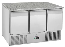 Table desserte réfrigérée 3 portes GN 1/1 Granit 342 L - Casselin - CDR3PG
