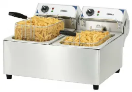Friteuse A poser petite capacité électrique 2 x 10 litres - Casselin - CFE102B Friteuse A poser petite capacité électrique 2 x 10 litres - Casselin - CFE102B