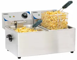 Friteuse A poser petite capacité électrique 2 x 4 litres - Casselin - CFE42