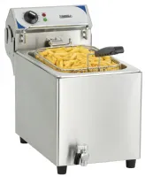 Friteuse A poser petite capacité électrique avec vanne de vidange 10 litres - Casselin - CFEV10B