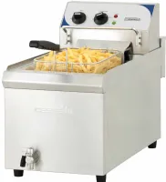 Friteuse A poser petite capacité électrique vanne de vidange 10 litres haut rendement - Casselin - CFEV10TC Friteuse A poser petite capacité électrique vanne de vidange 10 litres haut rendement - Casselin - CFEV10TC