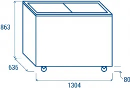 Photo 7 - Congélateur coffre couvercle vitré coulissant 400 l - coolhead - cfg 408 - Cool head italie - CFG 408