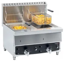 Friteuse A poser petite capacité Gaz 2 x 10 litres - Casselin - CFG102 Friteuse A poser petite capacité Gaz 2 x 10 litres - Casselin - CFG102