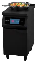 Cuisinière professionnelle Fourneau à induction pour wok 400 noire Triphasé - Casselin - CFOIW400N