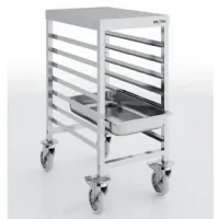 Chariot Porte assiette 7 niveaux pour bacs GN1/1, 440x615x860 mm - Eratos - CGBD-11 Chariot Porte assiette 7 niveaux pour bacs GN1/1, 440x615x860 mm - Eratos - CGBD-11