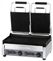 Paninis Grill double Premium Mixte avec minuteur - Casselin - CGP2HRBLPT