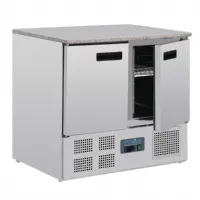 Photo 2 - Table desserte réfrigérée positive 240 l 2 portes plan marbre - polar - cl108 - Polar - CL108