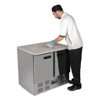 Photo 3 - Table desserte réfrigérée positive 240 l 2 portes plan marbre - polar - cl108 - Polar - CL108
