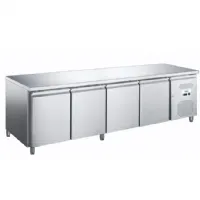 Table réfrigérée inox positive 4 portes - 2230x700x850 mm - Mec europe - CNTC4TN