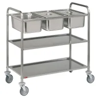 Chariot de service inox 1120x620x1120 mm avec 2 niveaux - diamond - cp3/311 - Diamond - CP3/311 Chariot de service inox 1120x620x1120 mm avec 2 niveaux - diamond - cp3/311 - Diamond - CP3/311
