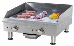 Plaque à snacker professionnelle électrique chromée lisse triphasée 7200 W - Casselin - CPASL60
