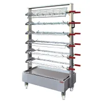 Chariot avec structure pour ranger 12 broches rôtissoires 1150x500x1600 mm - diamond - cpb-cm - Diamond - CPB-CM Chariot avec structure pour ranger 12 broches rôtissoires 1150x500x1600 mm - diamond - cpb-cm - Diamond - CPB-CM