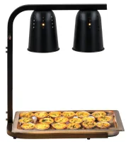 Lampe chauffante Pont 2 lampes infrarouges noire - Casselin - CPC2LN