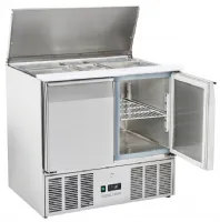 Saladette réfrigérée 2 portes pleines couvercle inox refermable +0/+8°C - Coolhead - CR 90A Saladette réfrigérée 2 portes pleines couvercle inox refermable +0/+8°C - Coolhead - CR 90A