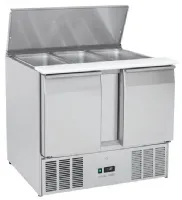 Saladette réfrigérée 2 portes pleines couvercle inox refermable +0/+8°C - Coolhead - CR 92A Saladette réfrigérée 2 portes pleines couvercle inox refermable +0/+8°C - Coolhead - CR 92A