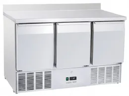 Saladette réfrigérée positive 3 portes pleines couvercle inox 342 L - Coolhead - CRA 93A