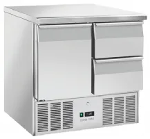 Saladette réfrigérée 1 porte pleine 2 tiroirs couvercle inox +0/+8°C - Coolhead - CRD 92A Saladette réfrigérée 1 porte pleine 2 tiroirs couvercle inox +0/+8°C - Coolhead - CRD 92A