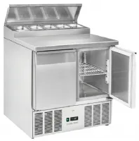 Saladette réfrigérée 2 portes pleines 5 bacs GN 1/6 couvercle inox +0/+8°C - Coolhead - CRS 90A Saladette réfrigérée 2 portes pleines 5 bacs GN 1/6 couvercle inox +0/+8°C - Coolhead - CRS 90A