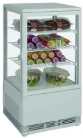 Vitrine réfrigérée blanche vitrée 4 côtés, 68 l, 0/+12°c, 3 grilles, éclairage led - l2g - cs70 - L2g - CS70 Vitrine réfrigérée blanche vitrée 4 côtés, 68 l, 0/+12°c, 3 grilles, éclairage led - l2g - cs70 - L2g - CS70
