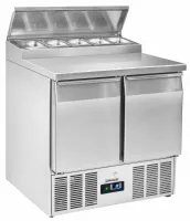 Saladette réfrigérée 2 portes 5 x GN 1/6 capacité 227 L - Casselin - CSA2P516