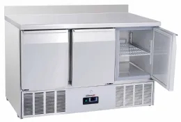Table desserte réfrigérée saladette avec dosseret 3 portes gn 1/1 - casselin - csad3p - Casselin - CSAD3P