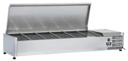 Saladette à Poser 5 x GN 1/3 + 1 GN 1/2 avec couvercle - Casselin - CSAP513C