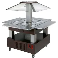 Buffet réfrigéré professionnel bois wengé 4 bacs gn1/1-150 positif 1435x1435x1540 mm - diamond - csb/4d-b1-r2_km - Diamond - CSB/4D-B1-R2_KM Buffet réfrigéré professionnel bois wengé 4 bacs gn1/1-150 positif 1435x1435x1540 mm - diamond - csb/4d-b1-r2_km - Diamond - CSB/4D-B1-R2_KM