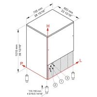 Photo 5 - Machine à glaçons professionnelle cubo ice glaçons de 23 g réserve 55 kg production 95 kg - diamond - cub100/55w - Diamond - CUB100/55W