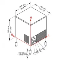 Photo 5 - Machine à glaçons professionnelle cubo ice 38 kg avec réserve 16 kg - diamond - cub40/16w - Diamond - CUB40/16W