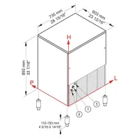 Photo 5 - Machine à glaçons professionnelle cubes réserve 40 kg production 72 kg - diamond - cub80/40w - Diamond - CUB80/40W