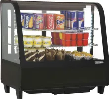 Vitrine comptoir présentation réfrigéré à poser 100L Noire - Casselin - CVR100LN