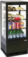 Vitrine comptoir présentation Mini réfrigéré positive 78L Noire avec 3 grilles - Casselin - CVR78LN Vitrine comptoir présentation Mini réfrigéré positive 78L Noire avec 3 grilles - Casselin - CVR78LN