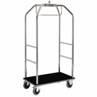 Chariot professionnel chromé pour valises et vestiaire, 986x590x1890 mm - diamond - cvv/c - Diamond - CVV/C Chariot professionnel chromé pour valises et vestiaire, 986x590x1890 mm - diamond - cvv/c - Diamond - CVV/C