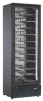 Cave à vin professionnelle noire 1 porte vitrée sans cadre 293 L 11 clayettes +5/+14°C - Coolhead - CW 380FZ Cave à vin professionnelle noire 1 porte vitrée sans cadre 293 L 11 clayettes +5/+14°C - Coolhead - CW 380FZ
