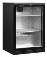 Arrière bar 1 porte vitrée positif noir 115 L +2 à +10 °C - Tefcold - DB126H