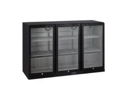 Arrière de bar avec 3 porte battantes vitrée -  287 L - positive - Tefcold - DB302H