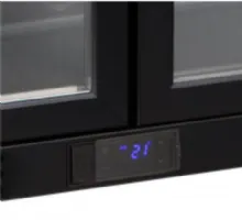 Photo 2 - Arrière de bar avec 3 porte battantes vitrée - 288 l -  tefcold - db302s - Tefcold - DB302S