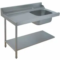 Table de prélavage gauche 1200x715x850/1000 mm - Diamond - DLV-S12 Table de prélavage gauche 1200x715x850/1000 mm - Diamond - DLV-S12