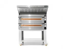 Photo 2 - Four à pizza professionnel électrique triphasé double chambre 6+6 pizzas ø350 mm commandes digitales - cuppone - dn635/2 - Cuppone - DN635/2CD