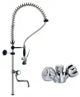 Robinetterie professionnelle pour plonge cuisine un trou robinet avec douchette - Redfox - DOC 3+ - REDFOX - DOC 3+ Robinetterie professionnelle pour plonge cuisine un trou robinet avec douchette - Redfox - DOC 3+ - REDFOX - DOC 3+