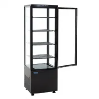 Photo 3 - Armoire réfrigérée positive 235 l noire porte incurvée 515x485x1690 mm - polar - dp289 - Polar - DP289