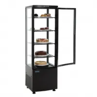 Photo 4 - Armoire réfrigérée positive 235 l noire porte incurvée 515x485x1690 mm - polar - dp289 - Polar - DP289